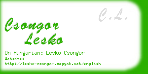 csongor lesko business card
